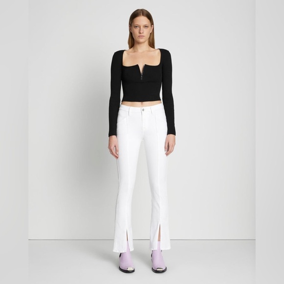 For all 7 mankind SLIM ILLUSION KIMMIE STRAIGHT Sz 29 IN WHITE - Picture 1 of 14